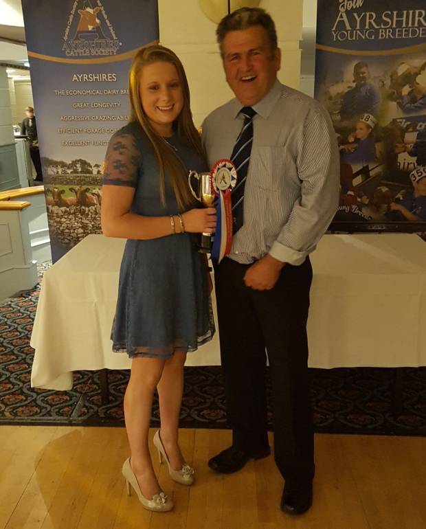 John Cochrane award winner Katie Davidson and President Keith Davidson