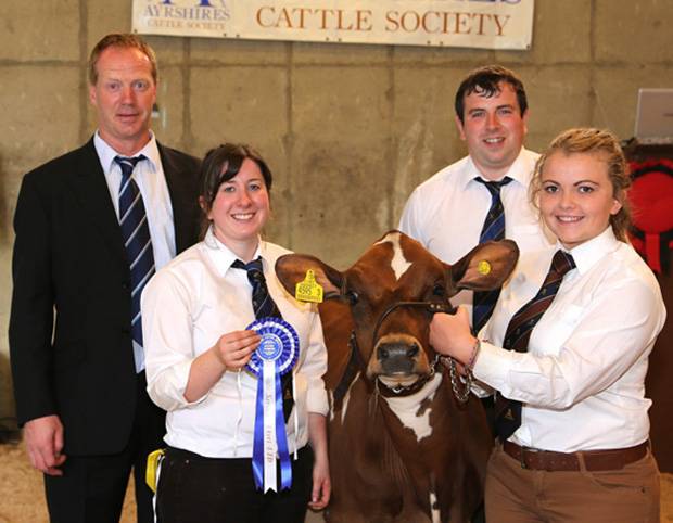 Reserve champion was Beechmount Ice Cream 3 owned by Robert and Caroline McConnell,  and exhibited by Rebecca Jones. Pictured with Peter Berresford. Picture by Jane Steel.